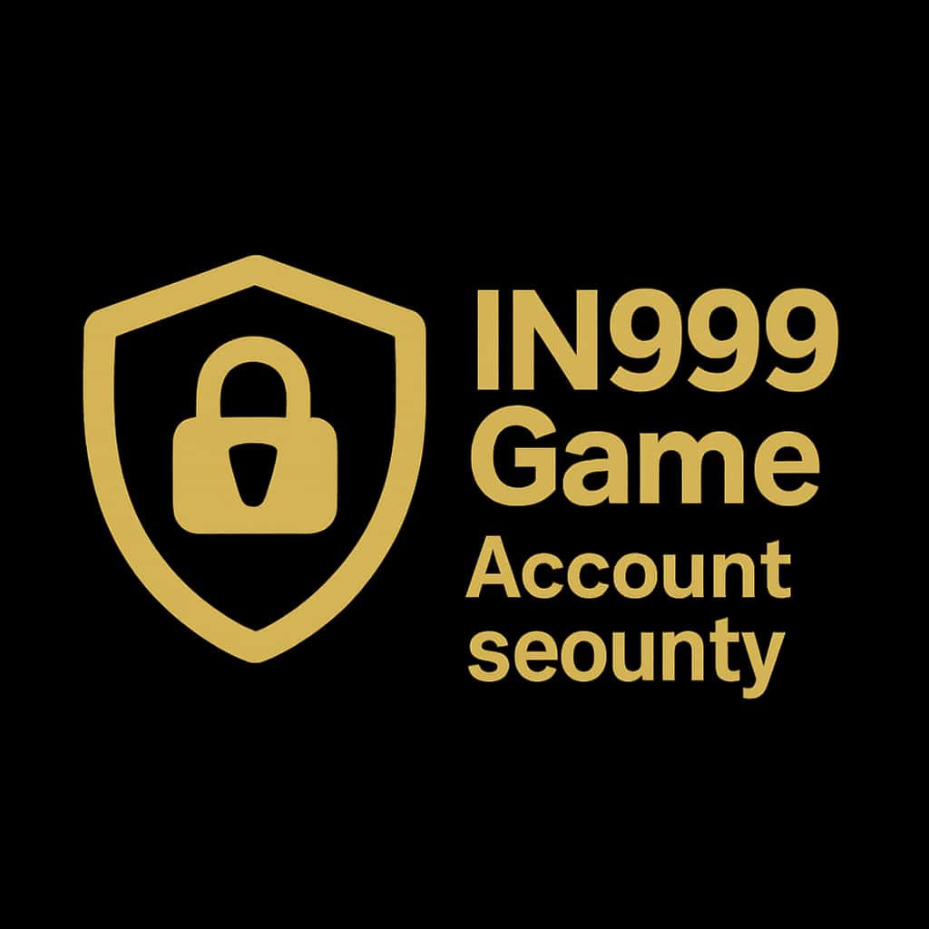 A badge for IN999 Game Account Security, emphasizing protection and safety.