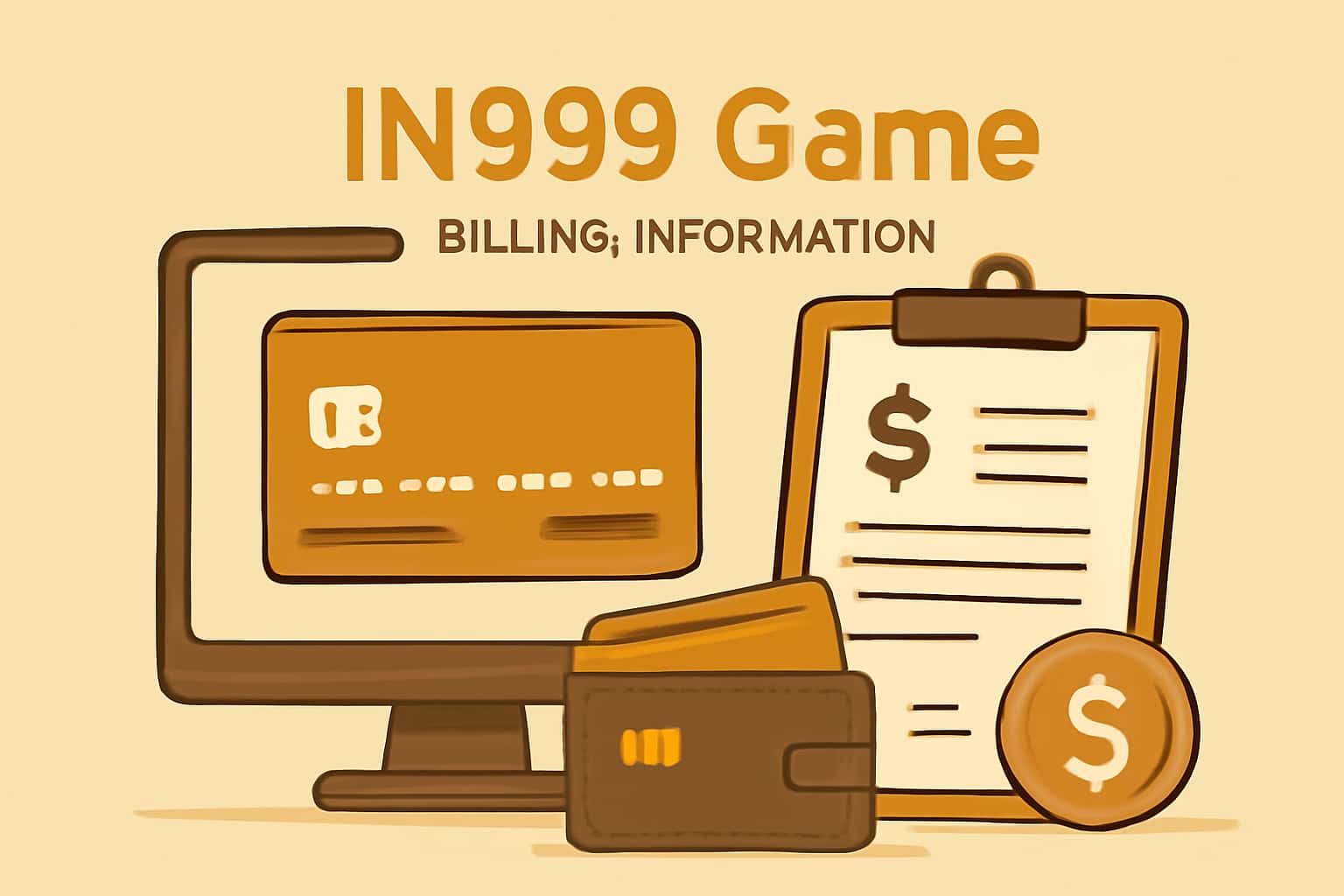 An informational graphic depicting billing details for IN999 Game