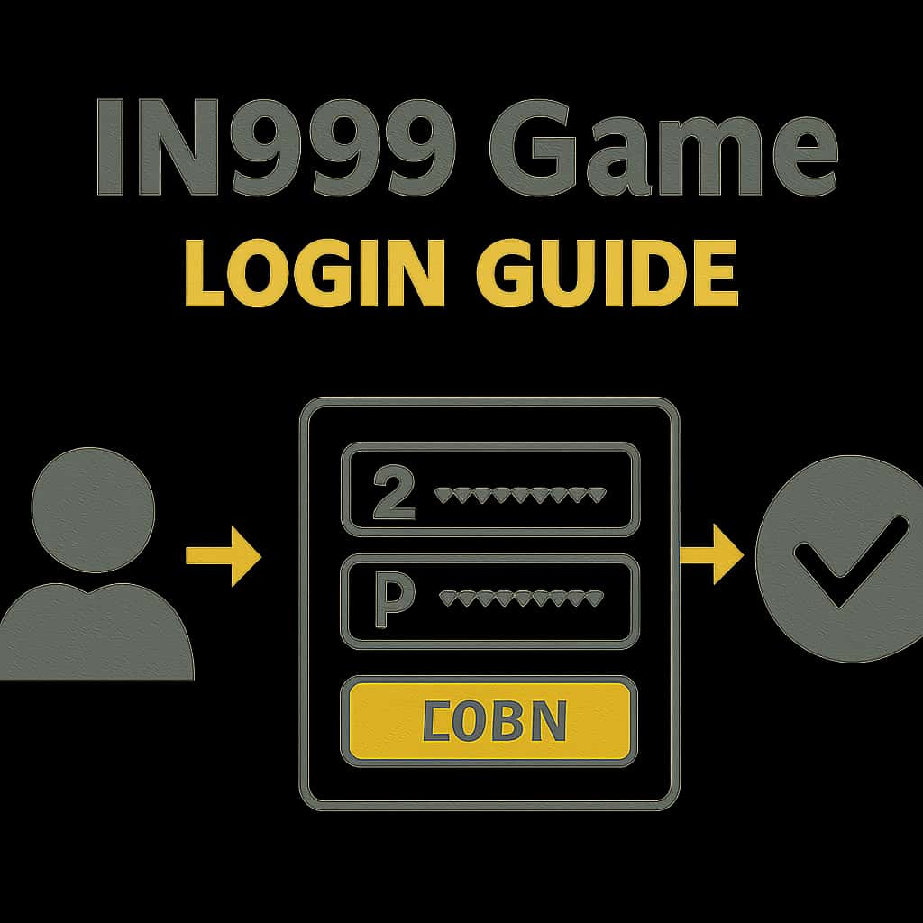 Inline illustration explaining the login process for IN999 Game.