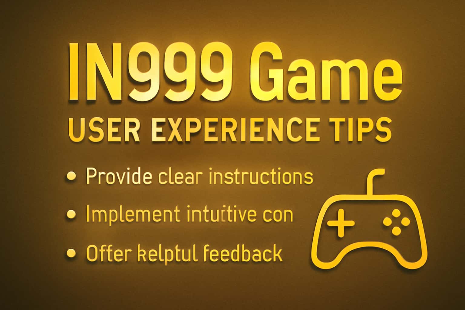A visually appealing scene representing user experience tips for IN999 Game.
