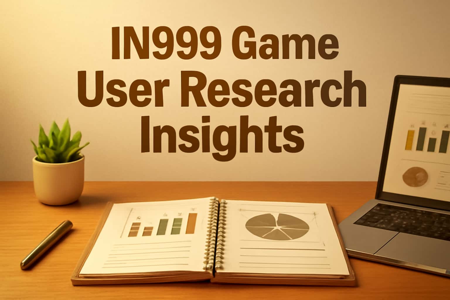 An informative scene displaying user research insights for IN999 Game with a futuristic design.