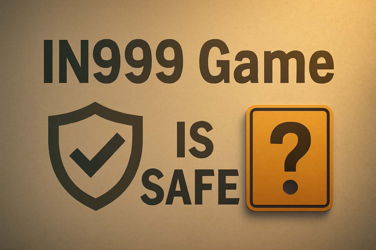 Informational scene about the safety of IN999 Game.