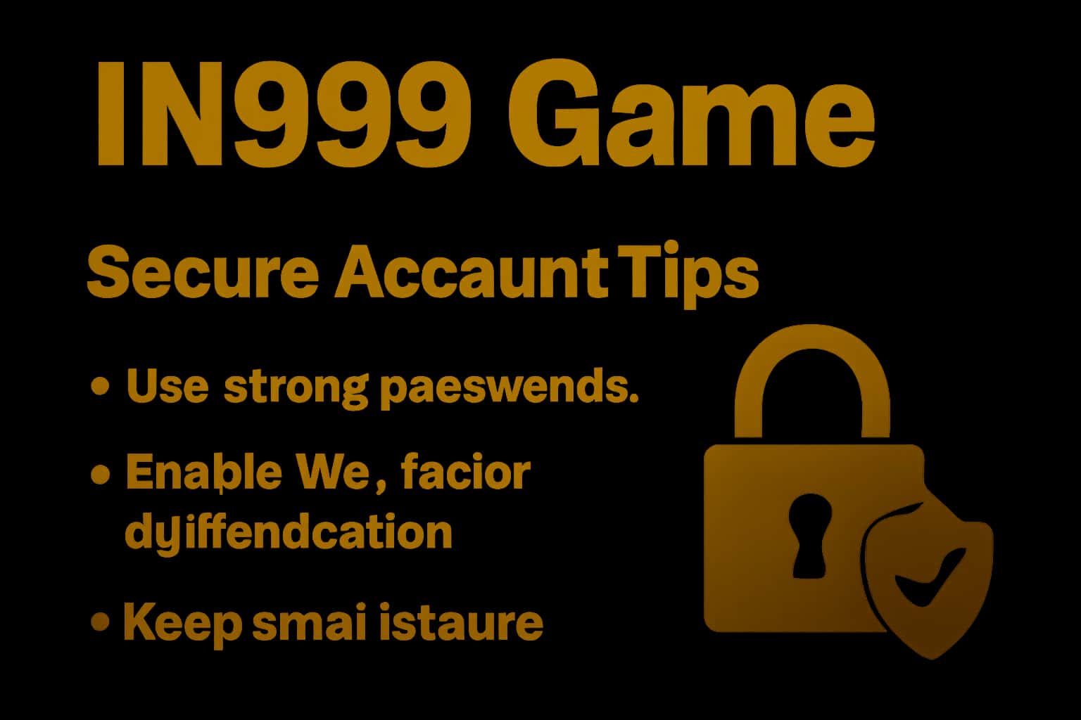 Illustration depicting secure account management for IN999 Game.