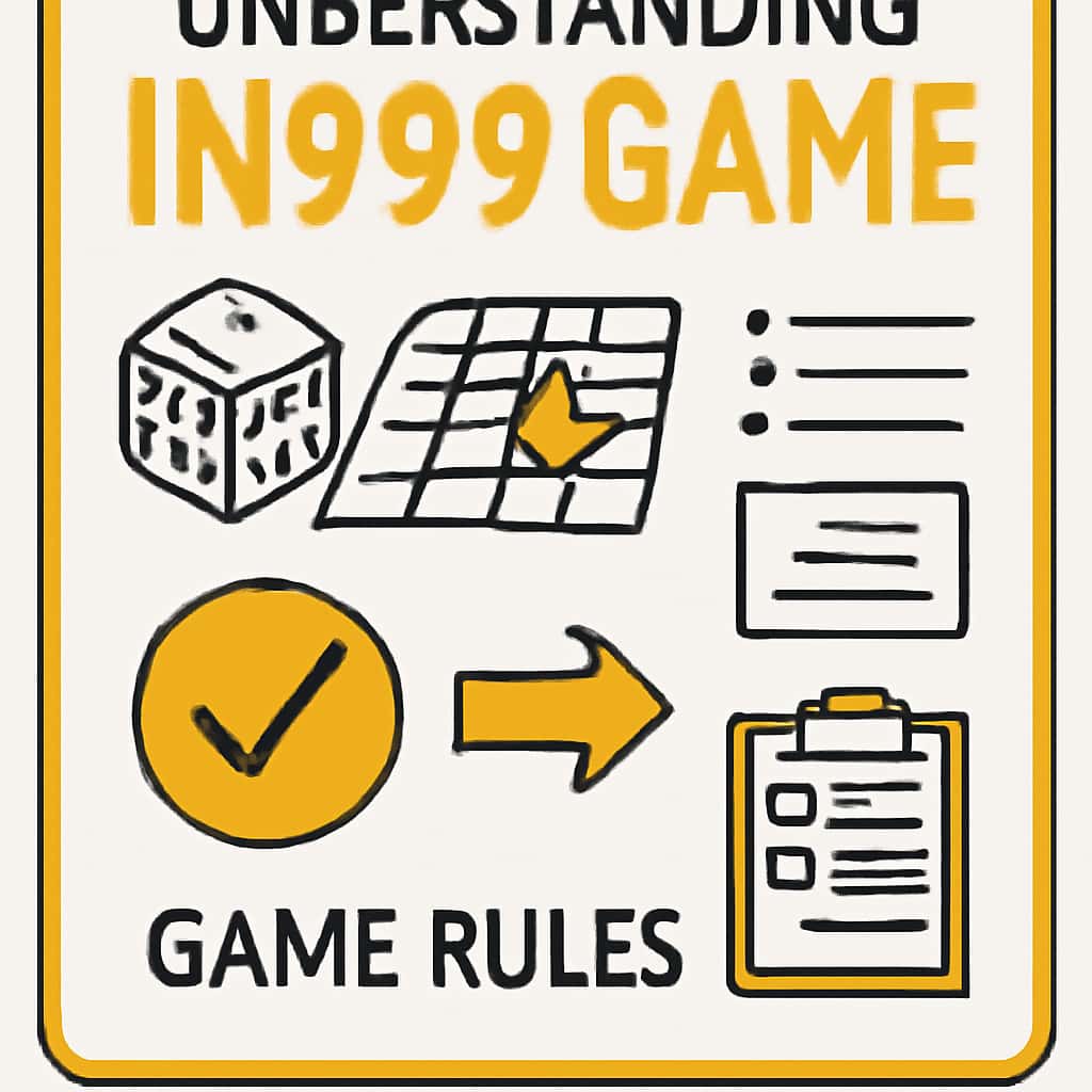 An illustration depicting rules of IN999 Game.